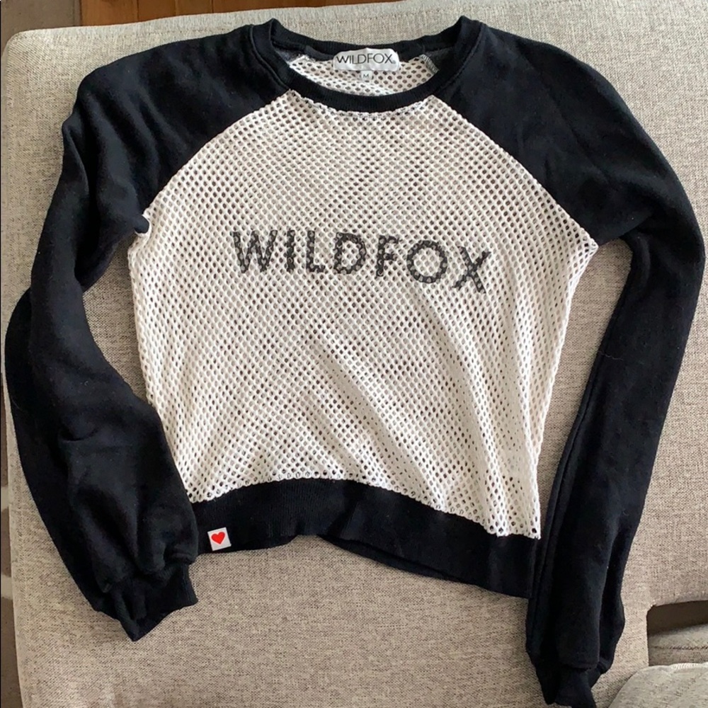Wildfox knit mesh pullover
